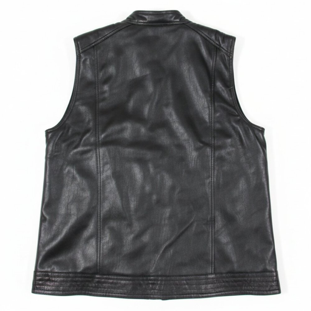 NWT Brad Paisley Moonshine Spirit Black Faux Leather Vest Boot Barn Men’s M - Picture 4 of 8